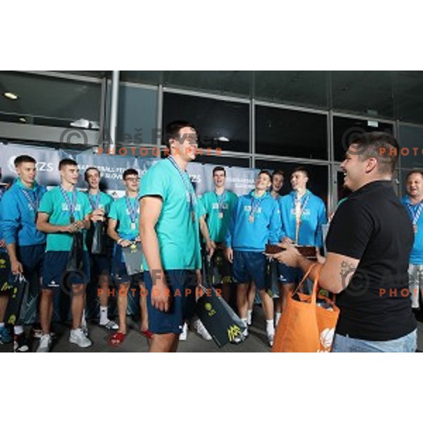 Reception for Slovenia U-18 basketball team, winners of Bronze medal at European Championships in Volos (Greece), Augsut 5, 2019, Ljubljana