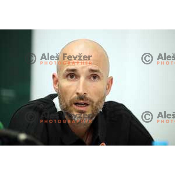 Slaven Rimac during press conference of KK Cedevita Olimpija before start of 2019/2020 basketball season in Stozice, Ljubljana, Slovenia in August 7, 2019