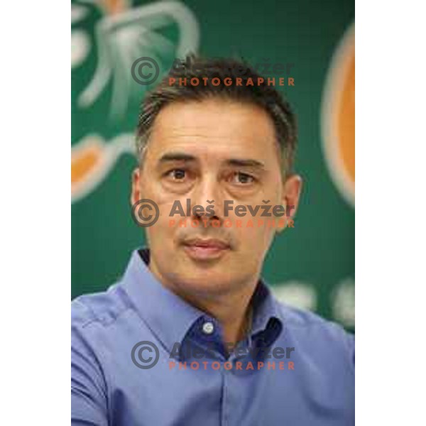 Davor Uzbinec during press conference of KK Cedevita Olimpija before start of 2019/2020 basketball season in Stozice, Ljubljana, Slovenia in August 7, 2019