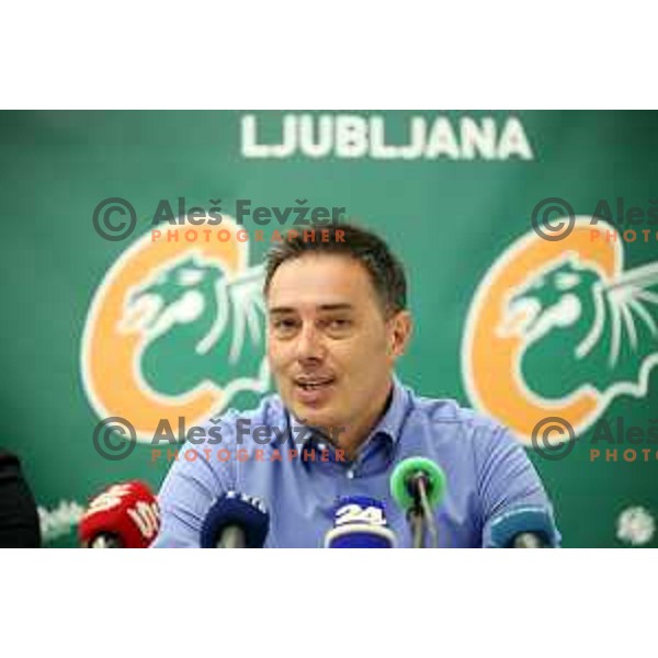 Davor Uzbinec during press conference of KK Cedevita Olimpija before start of 2019/2020 basketball season in Stozice, Ljubljana, Slovenia in August 7, 2019