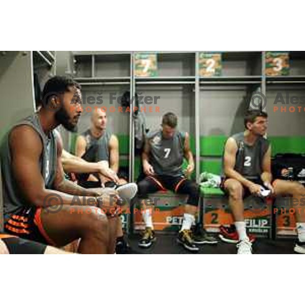 during practice of KK Cedevita Olimpija in Stozice hall before start of 2019/2020 basketball season in Ljubljana, Slovenia in August 7, 2019