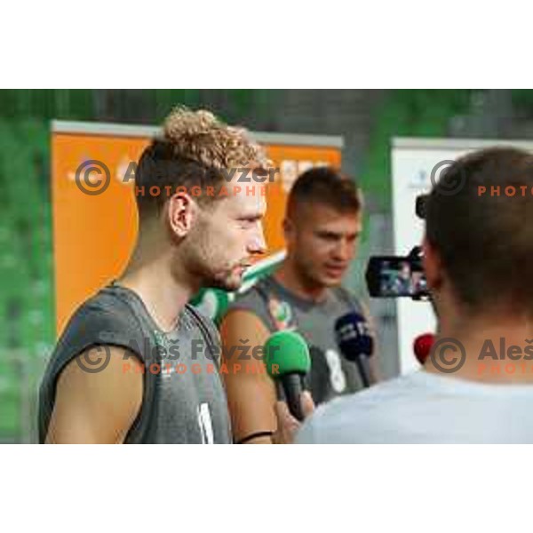 Jaka Blazic during practice of KK Cedevita Olimpija in Stozice hall before start of 2019/2020 basketball season in Ljubljana, Slovenia in August 7, 2019