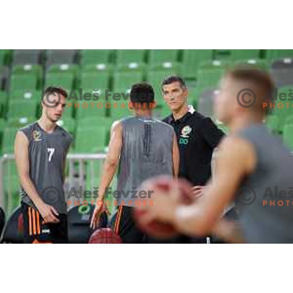 during practice of KK Cedevita Olimpija in Stozice hall before start of 2019/2020 basketball season in Ljubljana, Slovenia in August 7, 2019