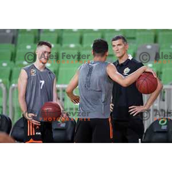 during practice of KK Cedevita Olimpija in Stozice hall before start of 2019/2020 basketball season in Ljubljana, Slovenia in August 7, 2019