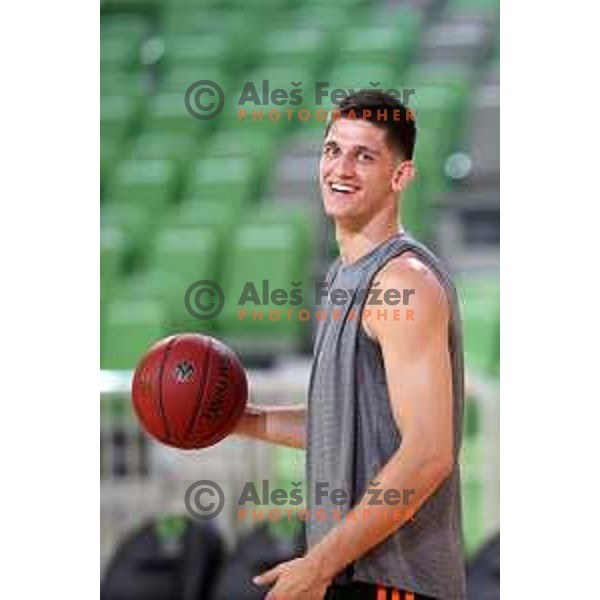 Martin Krampelj during practice of KK Cedevita Olimpija in Stozice hall before start of 2019/2020 basketball season in Ljubljana, Slovenia in August 7, 2019