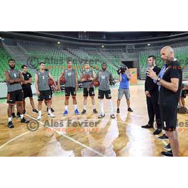 during practice of KK Cedevita Olimpija in Stozice hall before start of 2019/2020 basketball season in Ljubljana, Slovenia in August 7, 2019