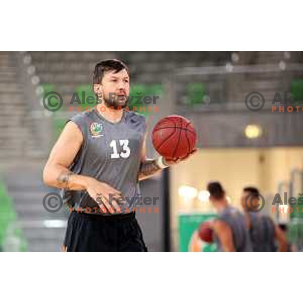 during practice of KK Cedevita Olimpija in Stozice hall before start of 2019/2020 basketball season in Ljubljana, Slovenia in August 7, 2019