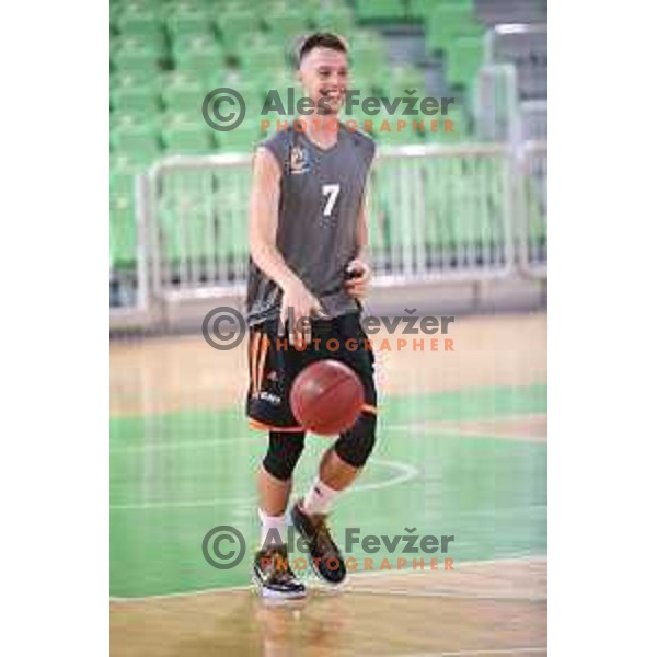 during practice of KK Cedevita Olimpija in Stozice hall before start of 2019/2020 basketball season in Ljubljana, Slovenia in August 7, 2019