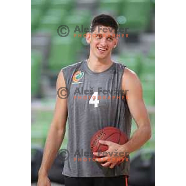 Martin Krampelj during practice of KK Cedevita Olimpija in Stozice hall before start of 2019/2020 basketball season in Ljubljana, Slovenia in August 7, 2019