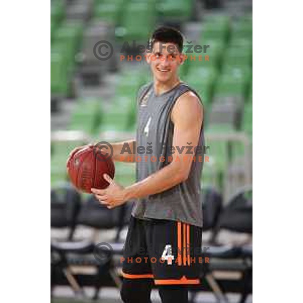 Martin Krampelj during practice of KK Cedevita Olimpija in Stozice hall before start of 2019/2020 basketball season in Ljubljana, Slovenia in August 7, 2019