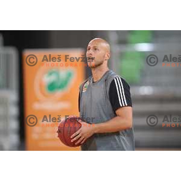 during practice of KK Cedevita Olimpija in Stozice hall before start of 2019/2020 basketball season in Ljubljana, Slovenia in August 7, 2019