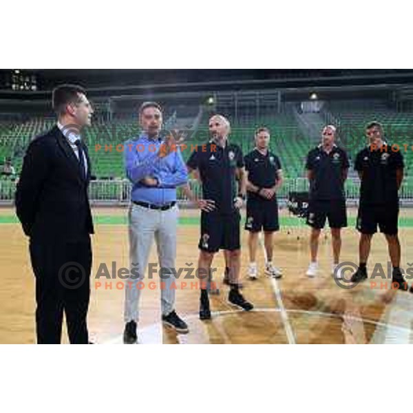 during practice of KK Cedevita Olimpija in Stozice hall before start of 2019/2020 basketball season in Ljubljana, Slovenia in August 7, 2019