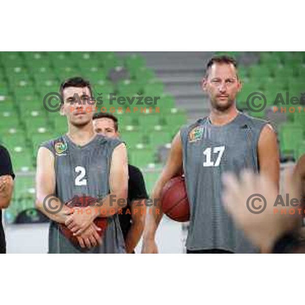 during practice of KK Cedevita Olimpija in Stozice hall before start of 2019/2020 basketball season in Ljubljana, Slovenia in August 7, 2019