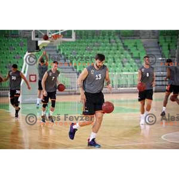 during practice of KK Cedevita Olimpija in Stozice hall before start of 2019/2020 basketball season in Ljubljana, Slovenia in August 7, 2019