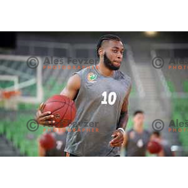 during practice of KK Cedevita Olimpija in Stozice hall before start of 2019/2020 basketball season in Ljubljana, Slovenia in August 7, 2019