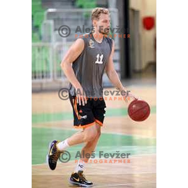 Jaka Blazic during practice of KK Cedevita Olimpija in Stozice hall before start of 2019/2020 basketball season in Ljubljana, Slovenia in August 7, 2019