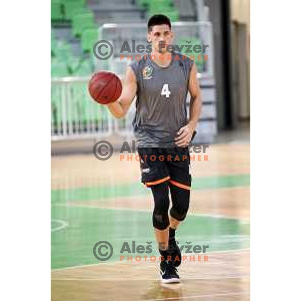Martin Krampelj during practice of KK Cedevita Olimpija in Stozice hall before start of 2019/2020 basketball season in Ljubljana, Slovenia in August 7, 2019