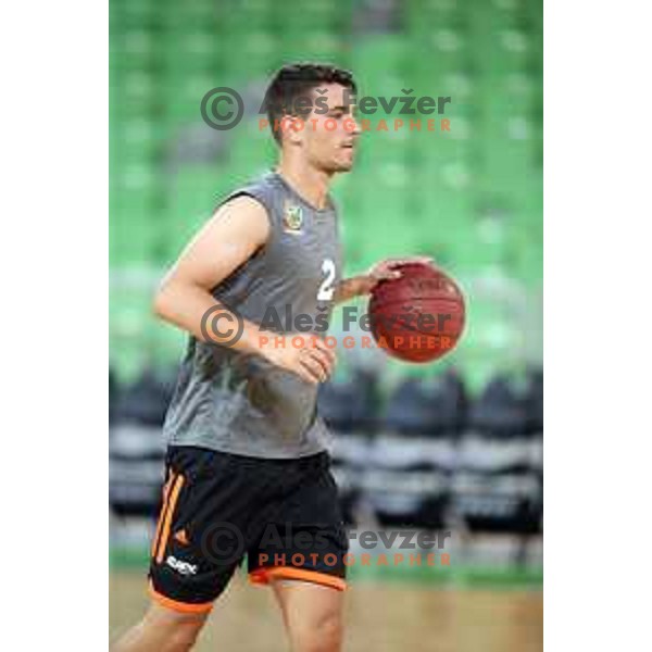 during practice of KK Cedevita Olimpija in Stozice hall before start of 2019/2020 basketball season in Ljubljana, Slovenia in August 7, 2019