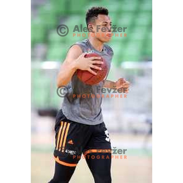 Yussuf Sanon during practice of KK Cedevita Olimpija in Stozice hall before start of 2019/2020 basketball season in Ljubljana, Slovenia in August 7, 2019