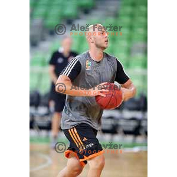 during practice of KK Cedevita Olimpija in Stozice hall before start of 2019/2020 basketball season in Ljubljana, Slovenia in August 7, 2019