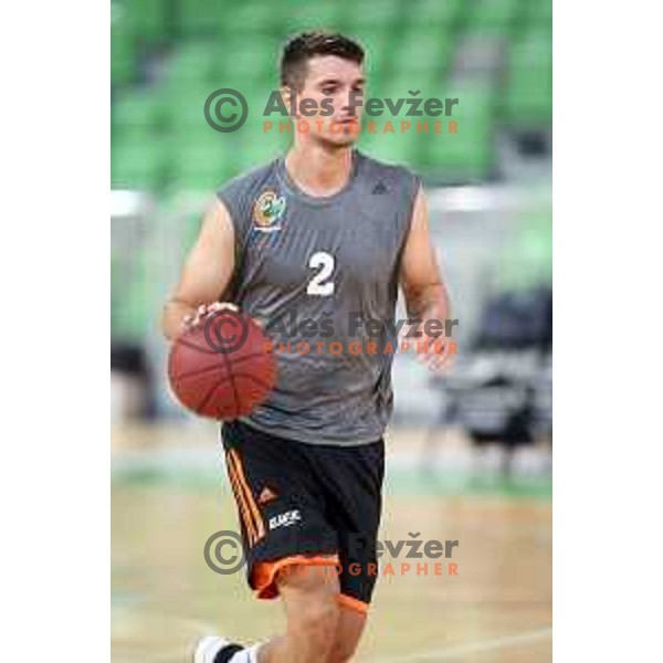 during practice of KK Cedevita Olimpija in Stozice hall before start of 2019/2020 basketball season in Ljubljana, Slovenia in August 7, 2019