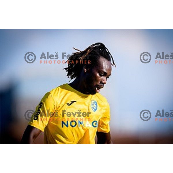 Ibrahim Mensah in action during Prva liga Telekom Slovenije football match between Bravo and Aluminij, ZAK stadium, Ljubljana, Slovenia on August 09, 2019