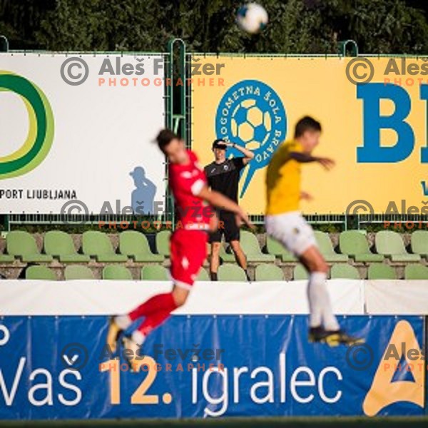 Bravo coaching staff in action during Prva liga Telekom Slovenije football match between Bravo and Aluminij, ZAK stadium, Ljubljana, Slovenia on August 09, 2019