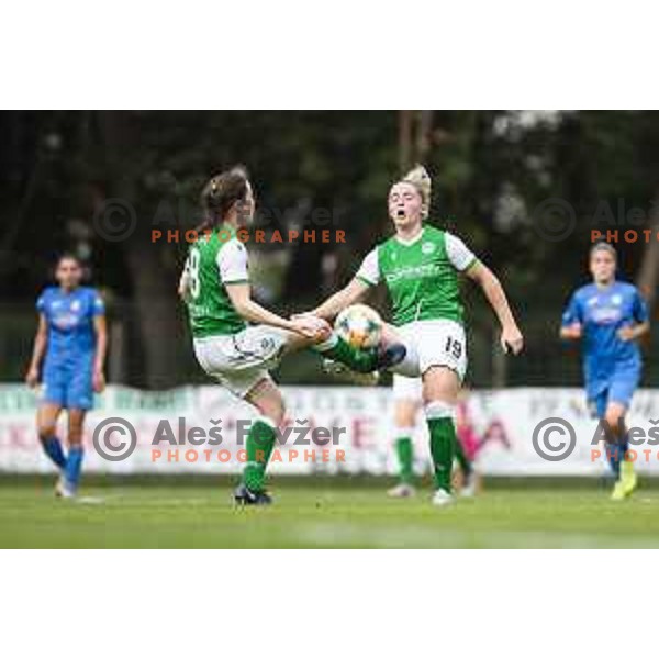 of Pomurje Beltinci in action during UEFA Women’s Champions League qualifier football match between ZNK Pomurje Beltinci and Hibernian, played in Sportni park Beltinci, Slovenia on August 13, 2019
