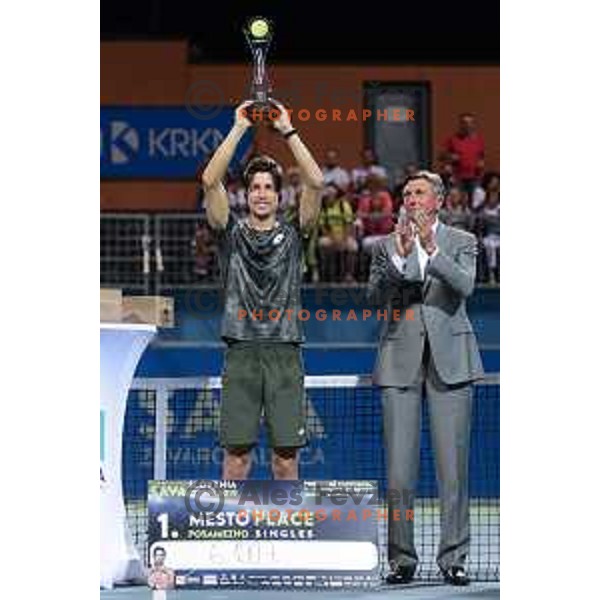 Aljaz Bedene, winner of ATP Slovenia Open Challenger in Portoroz, Slovenia on August 18, 2019