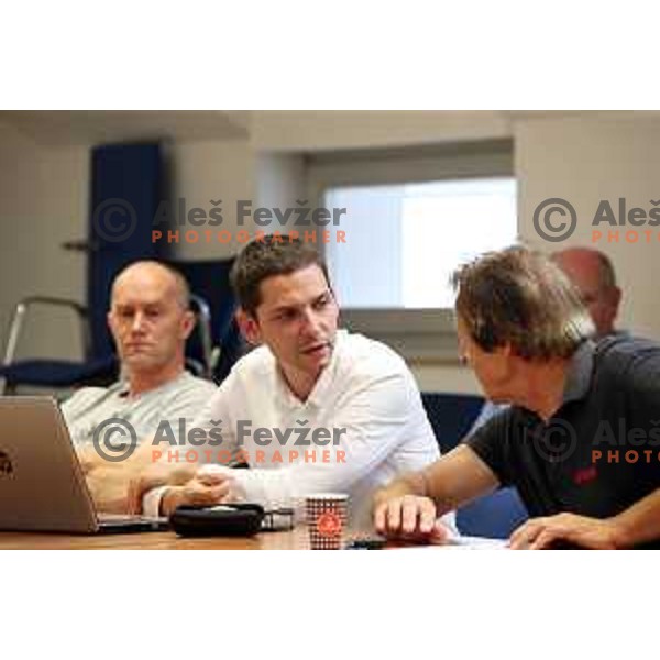Blaz Repinc at Slovenia Biathlon General Assembly in Ljubljana, Slovenia on August 23, 2019