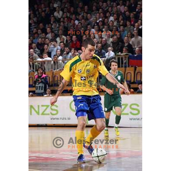 Carlinhos (5) at friendly futsal match Slovenia-Brasil in Hala Tivoli, Ljubljana, Slovenia on 21.2.2008. Brasil won 6:3 (5:1) in front of 4000 spectators. 