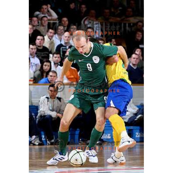 Rajko Ursic at friendly futsal match Slovenia-Brasil in Hala Tivoli, Ljubljana, Slovenia on 21.2.2008. Brasil won 6:3 (5:1) in front of 4000 spectators. 