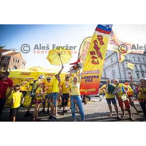 Tim Gajser at the reception ceremony in Trg Svobode, Maribor, Slovenia on August 27, 2019