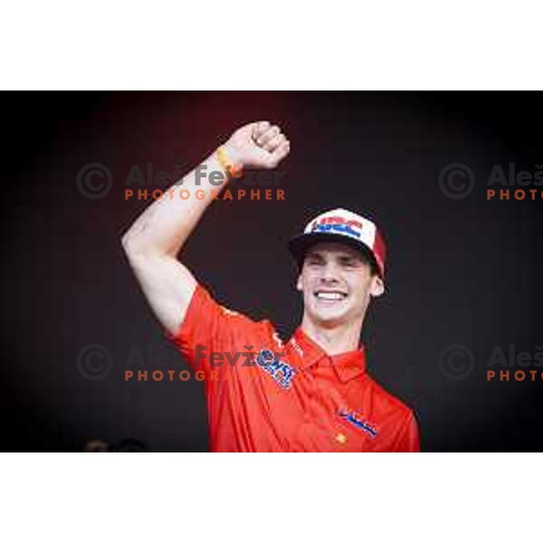 Tim Gajser at the reception ceremony in Trg Svobode, Maribor, Slovenia on August 27, 2019
