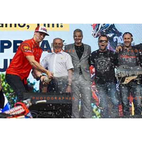 Tim Gajser at the reception ceremony in Trg Svobode, Maribor, Slovenia on August 27, 2019