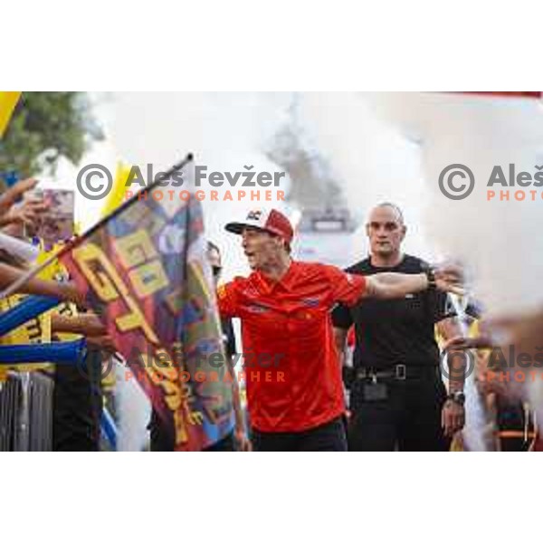 Tim Gajser at the reception ceremony in Trg Svobode, Maribor, Slovenia on August 27, 2019