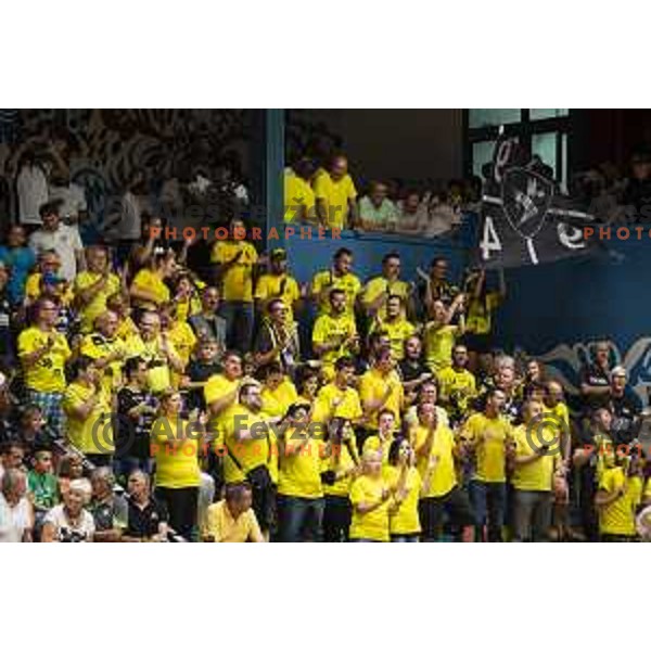 Saleski Grascaki during Slovenian Supercup handball match between Gorenje Velenje and Celje Pivovarna Lasko in Slovenj Gradec, Slovenia on August 30, 2019