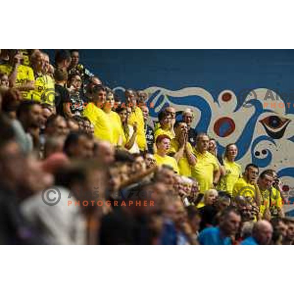 Saleski Grascaki during Slovenian Supercup handball match between Gorenje Velenje and Celje Pivovarna Lasko in Slovenj Gradec, Slovenia on August 30, 2019