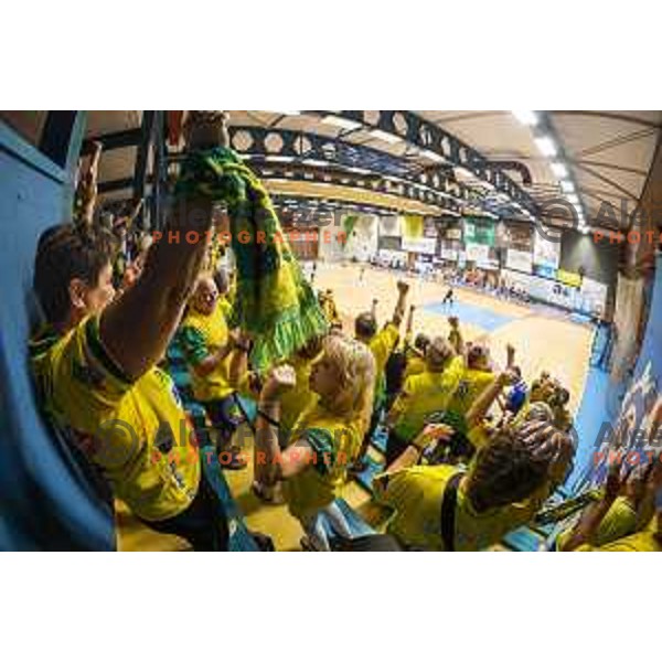 Florijani in action during Slovenian Supercup handball match between Gorenje Velenje and Celje Pivovarna Lasko in Slovenj Gradec, Slovenia on August 30, 2019