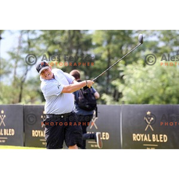 Joc Pececnik during 9.Rdeca Zoga Anze Kopitar Charity Trophy at Royal Bled golf course, Slovenia on August 31, 2019