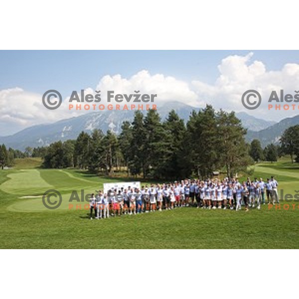 Participants of 9.Rdeca Zoga Anze Kopitar Charity Trophy at Royal Bled golf course, Slovenia on August 31, 2019
