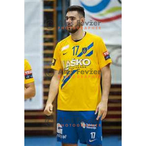 Stefan Zabic during Slovenian Supercup handball match between Gorenje Velenje and Celje Pivovarna Lasko in Slovenj Gradec, Slovenia on August 30, 2019