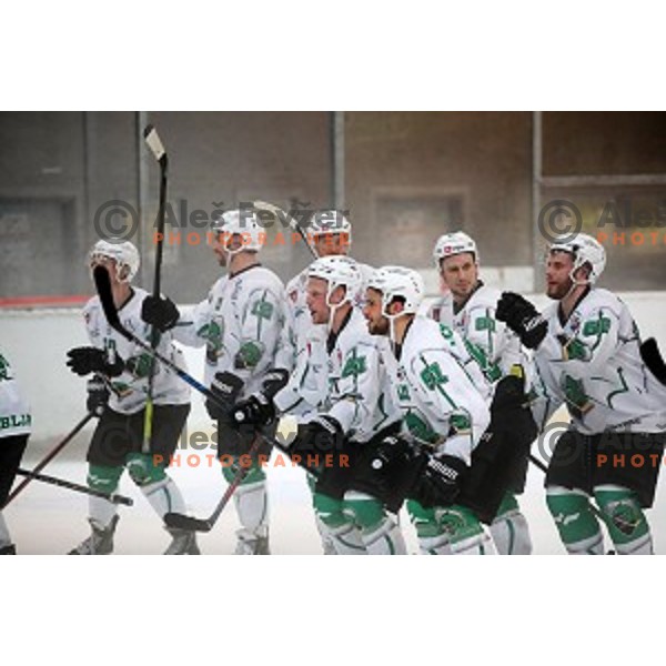 in action at Slovenian Cup Final ice-hockey match between SZ Olimpija and Acroni Jesenice in Kranj on September 7, 2019