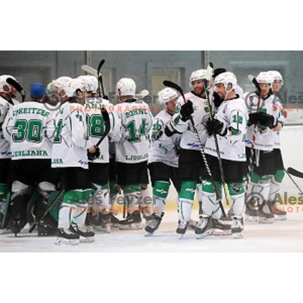 in action at Slovenian Cup Final ice-hockey match between SZ Olimpija and Acroni Jesenice in Kranj on September 7, 2019