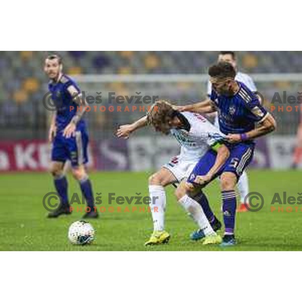 in action during Prva liga Telekom Slovenije 2019/20 football match between Maribor and Aluminij in Ljudski vrt, Maribor, Slovenia on September 14, 2019