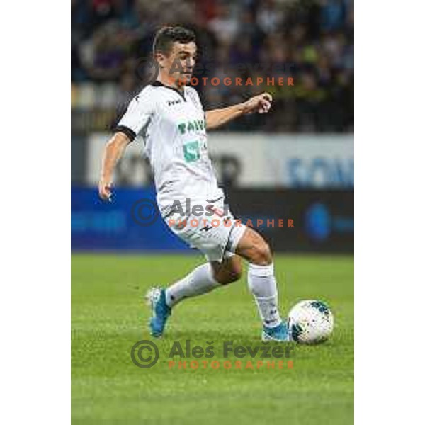 in action during Prva liga Telekom Slovenije 2019/20 football match between Maribor and Aluminij in Ljudski vrt, Maribor, Slovenia on September 14, 2019