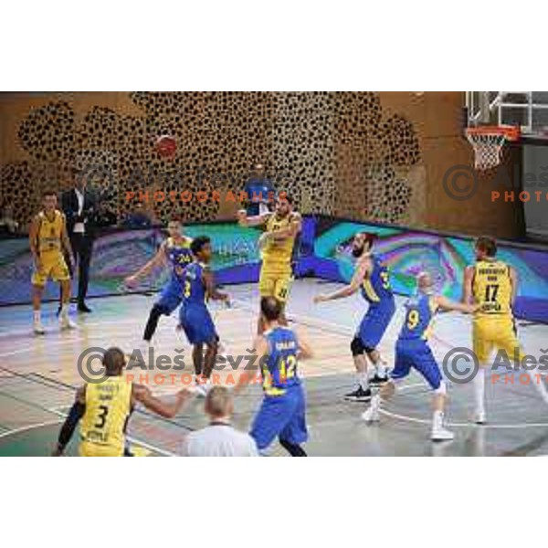 action during Slovenian Super Cup basketball match between Koper Primorska and Hopsi Polzela in Podcetrtek Sports Hall, Slovenia on September 17, 2019