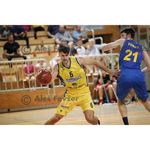 action during Slovenian Super Cup basketball match between Koper Primorska and Hopsi Polzela in Podcetrtek Sports Hall, Slovenia on September 17, 2019