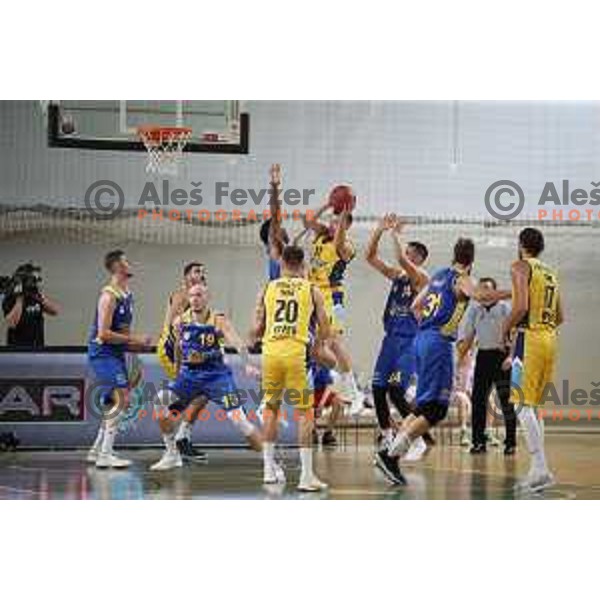 action during Slovenian Super Cup basketball match between Koper Primorska and Hopsi Polzela in Podcetrtek Sports Hall, Slovenia on September 17, 2019