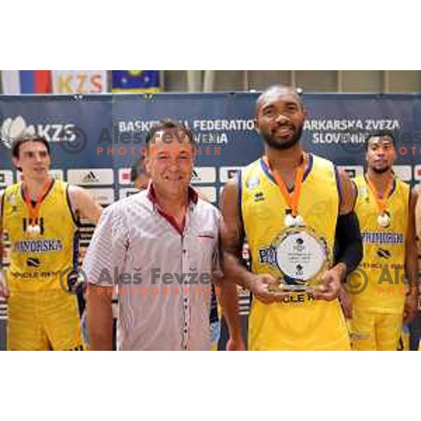 action during Slovenian Super Cup basketball match between Koper Primorska and Hopsi Polzela in Podcetrtek Sports Hall, Slovenia on September 17, 2019